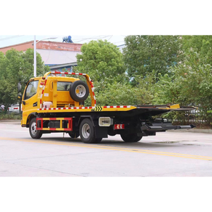 Camion de <span class=keywords><strong>remorquage</strong></span> à plateau plat JAC de 5 tonnes, <span class=keywords><strong>véhicule</strong></span> de récupération routière avec treuil hydraulique - Product Image 2