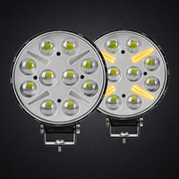 Lumière de travail LED ronde de 9 pouces, haute luminosité, lumière principale blanche, IP67, 12-24V, lampe auxiliaire pour camion, 4x4, véhicule tout-terrain