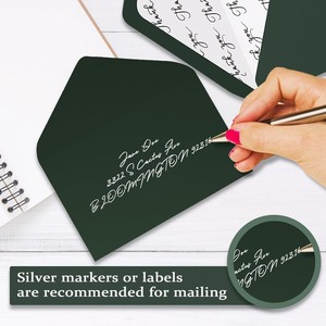 Goefun 144 Cartes de <span class=keywords><strong>Remerciement</strong></span> avec Enveloppes, Lot en Gros 4x6, Notes Vides Vertes pour Mariage, Baby Shower, Bridal Shower, <span class=keywords><strong>Funérailles</strong></span> - Fabriqué en Chine - Product Image 5