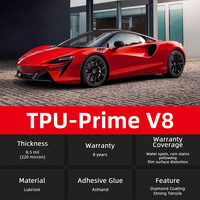 Film de protection de peinture automobile PPF Prime V8 8,5 mil TPU auto-réparant, anti-rayures, hydrophobe, anti-salissures, haute transparence