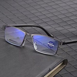 New Cross-border High Quality Spring Leg Unisex Business Eyebrow Anti-blue <b>Light</b> UV400 Metal Frame ultra <b>Light</b> HD Sunglasses - Product Image 3