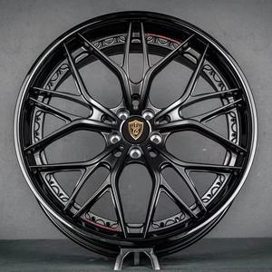 Cerchi in Lega di Alluminio Forgiati Scomponibili in 2 Pezzi Hyper Black di Grande Successo per Auto di Lusso C8 BMW Ferrari con Design a Cava Profonda da 16-26 Pollici - Product Image 1