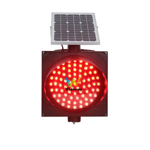 マレーシア 300mm 赤・黄・青・緑 ソーラー式 点滅警告灯 - Product Image 3