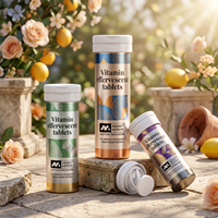 Tube en aluminium pour comprimés effervescents, étanche à l'humidité, avec bouchon déshydratant en PP, capacité personnalisable, revêtement de qualité alimentaire pour la vente en gros