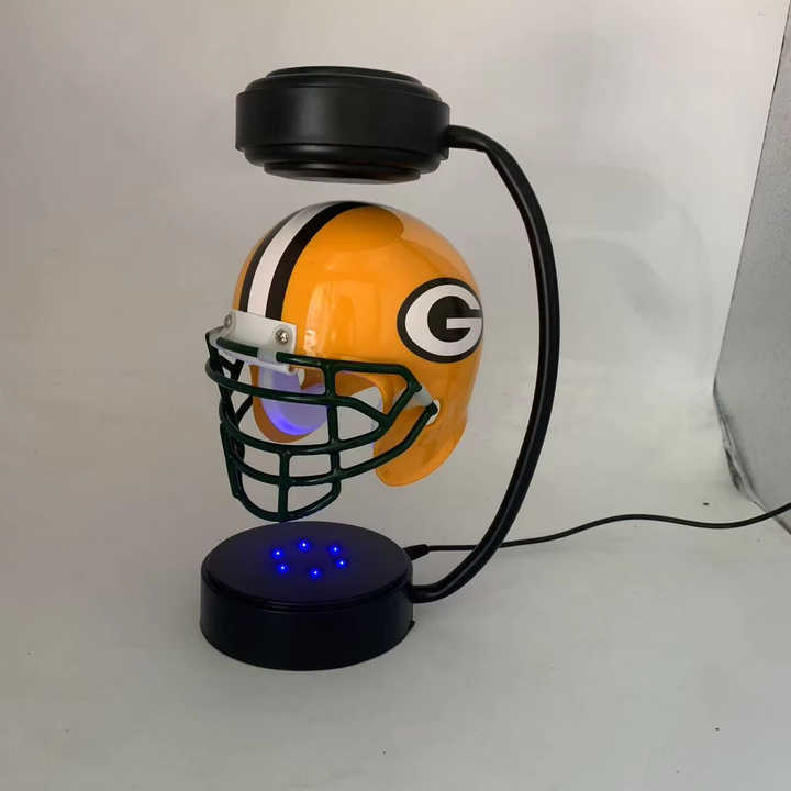 floating football helmet lamp NCAA Hover | College Display 3x Double A Batteries These Floating Helmets Are Perfect