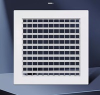 Diffuseur d'air carré ABS à double couche réglable 200x200, grille de ventilation CVC pour bureau, centre commercial, musée, aéroport
