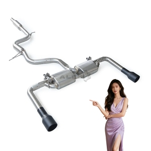 Sistema de Escape de Acero Inoxidable para Audi A3 (8V) 1.4T 2014-2020, Tubo de Escape de Alto Rendimiento con Dos Puntas Negras - Product Image 1