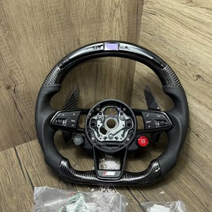 Volant en fibre de carbone personnalisé au <span class=keywords><strong>prix</strong></span> d'usine pour <span class=keywords><strong>Audi</strong></span> RS4 <span class=keywords><strong>RS</strong></span> R8 RS3 C7 S3 B8 B9 A3 A4 A5 A6 A7 Q3 Q5 Q7 S4 S5 S6 S4 avec LED - Product Image 6