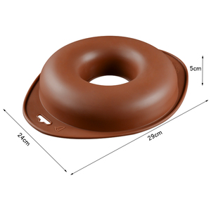 Moule à donuts en silicone antiadhésif platine LFGB de 24 cm de la marque MUYULINS, grand format, pour la cuisson - Product Image 3