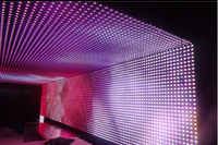 Iluminación de Fachada P40 P50 P55 P80, Pantalla de Malla LED RGB para Exteriores, Luz de Píxeles para Decoración de Discotecas y Bares Nocturnos