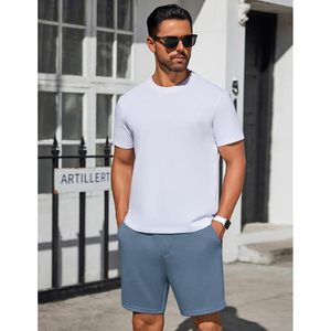 FOXA Mens <b>Lounge</b> Sweat Shorts 7 Inch Elastic Waist Gym Workout With Drawstring Breathable Cotton Casual Shorts - Product Image 5