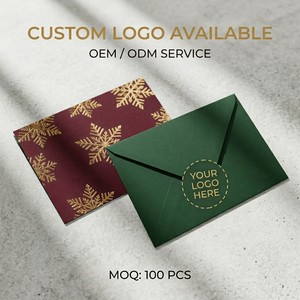 Biglietti di Auguri Natalizi di Lusso con Stampa in Lamina d'Oro e Buste, Cartoncino Premium 350gsm, Set Aziendale Personalizzabile OEM/ODM - Product Image 4