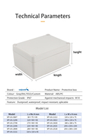 Boîtier de Commutation Extérieur Étanche IP67 en Plastique PC/ABS SAIPWELL 250*180*100MM, Boîtier de Jonction Électrique PCB à Combinaison Libre SP-UG-2808