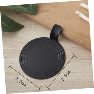 Black PS Plastic Disposable Food Grade <b>Sheet</b> Cake Tray Pastry Holder Dessert Slice Pan Cheesecake Base with Lid Party Supplies - Product Image 2