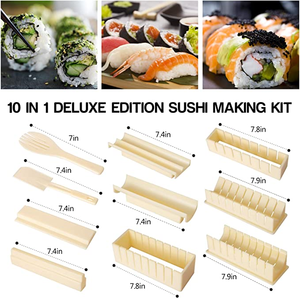 Kit de fabricant de <span class=keywords><strong>sushi</strong></span> blanc 10/11 pièces bricolage professionnel tapis roulants écologiques et outils pour rouleaux de <span class=keywords><strong>sushi</strong></span> à la maison - Product Image 4