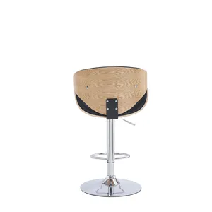 Luxury Design Bar Stool Modern High Chair Velvet Rotatable Lift Chair