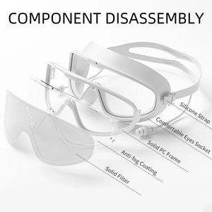 Lunettes de natation HD grand angle anti-buée avec protection UV pour adultes, monture large et garantie anti-fuite - Product Image 6