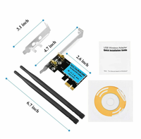 Adaptador WiFi PCIe 4.0 2 en 1 de 1200 Mbps, Tarjeta Inalámbrica AC1200 AC7620 para PC de Escritorio