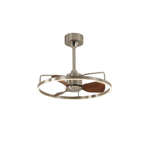 <b>Vintage</b> Style <b>Ceiling</b> Fan <b>Light</b> With Led Ring Copper Motor Smart Control For Bedroom - Product Image 3