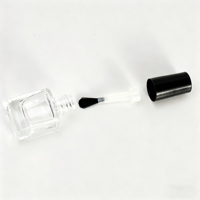 Flacon vide pour vernis à ongles, design personnalisé, en verre, avec bouchon et pinceau intégrés pour l'application du maquillage des ongles