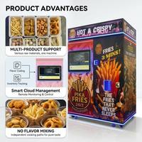 Automatische frietverkoopautomaat, slimme verkoopautomaat, automatisch koken, capaciteit 120 dozen, prijs frietverkoopautomaat