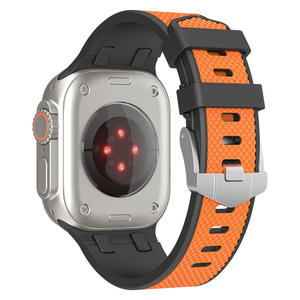 Correa de Silicona para Reloj Apple Watch S10 11 46mm Ultra 49mm SE 44mm, Correa Deportiva de Doble Color, Venta al Por Mayor - Product Image 4