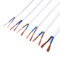 Cable de Alimentación Plano de 2 Núcleos, Conductor de Aluminio Revestido de Cobre, 0.5-10 mm², Blanco, para Cableado Industrial