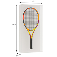 Vente en gros de cadre de présentation de raquettes de tennis en acrylique de luxe personnalisé, support mural pour objets sportifs avec protection UV