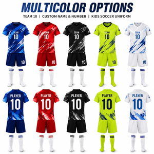 Club Custom Volwassen Heren Voetbaltenue Geprint Voetbalshirt & Shorts Set 100% Polyester Ademend Snel Droog Zomer Wedstrijd Kleding - Product Image 4