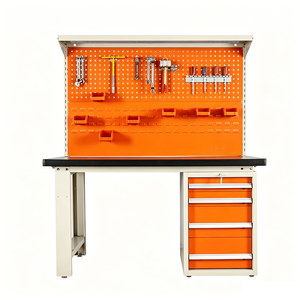 Banc de travail antistatique robuste OEM ODM avec pieds réglables et tiroirs, capable de supporter une charge de 800 kilogrammes, gris industriel - Product Image 4