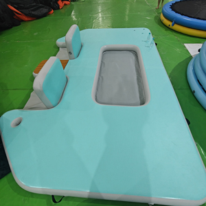 Piattaforma Galleggiante Gonfiabile con Rete, Galleggianti da <span class=keywords><strong>Lago</strong></span> con Rampa per Barche, Lettino Prendisole, Amaca Galleggiante per Feste in Famiglia, Mare e Fiume - Product Image 2