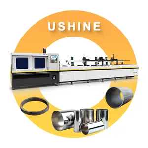 Dijual mesin pemotong profil pipa CNC pasokan pabrik Tiongkok pelat logam dan tabung pemotong serat Laser serat CNC