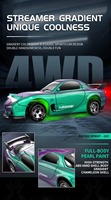 YT Mini Coche RC Eléctrico de Alta Velocidad 4WD para Escritorio, Recargable, Simulación de Carreras, Mini Coche RC de Derrape con Control Remoto 1:64