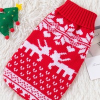 Pull tricoté de Noël pour animaux de compagnie – Vêtements chauds d'hiver pour chiens et chats – Manteau en tricot pour usage quotidien – Pack familial