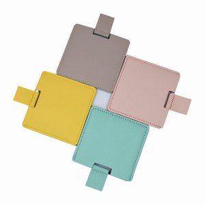 Cermin Rias Mini Portabel dari Baja Anti Karat dengan Sarung Kulit PU Personalisasi, Ukuran Perjalanan, Cermin Kosmetik Saku - Product Image 1