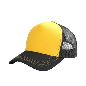 Casquette de baseball en maille à 5 panneaux, respirante, anti-UV, pour sports d'été, unisexe, avec logo brodé - Product Image 4