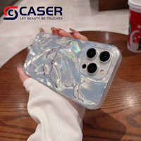 Hot Sale Silber Laser Gradient Feather Butterfly Telefon hülle New Style Stoß feste Stoßstange IMD Telefon abdeckung für Iphone 16 15 Plus 14