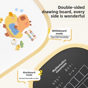 Mesa de Dibujo Magnética de Doble Cara para Niños con Pizarra Negra y Pizarra Blanca, Soporte para Pintar y Escribir para Uso Doméstico - Product Image 5