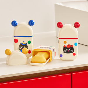 2025 thiết kế hiện đại xách tay nhôm hình chữ nhật mini nhự<span class=keywords><strong>a</strong></span> tiêm đúc bền vững Hộp xà phòng Nắp phong cách mới lưu trữ nhà - Product Image 2