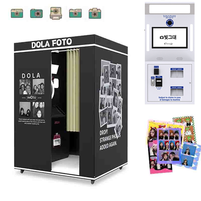 Photo Booth Digital Dual Port Printers Mirror Self Service Photobooth 3d Motion Camera Booth Vending Machine