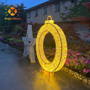 Décorations extérieures <span class=keywords><strong>parc</strong></span> <span class=keywords><strong>centre</strong></span> commercial <span class=keywords><strong>centre</strong></span> d'affaires tout IP65 étanche niveau 3D grand anneau debout arc Led motif lumière - Product Image 3