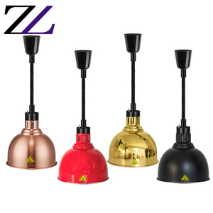 Buffet Restaurant <span class=keywords><strong>cuisine</strong></span> 290mm <span class=keywords><strong>lampe</strong></span> <span class=keywords><strong>chauffante</strong></span> rétractable pour aliments avec ampoules infrarouges de 250 watts <span class=keywords><strong>lampe</strong></span> <span class=keywords><strong>chauffante</strong></span> électrique colorée pour aliments - Product Image 1