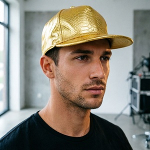 Gorra de Béisbol Snapback de Cuero PU con Logotipo Personalizado, Gorra Hip Hop de Ala Plana, Gorra Rock, Protección Solar, Gorra Deportiva para Exteriores para Mujer - Product Image 3