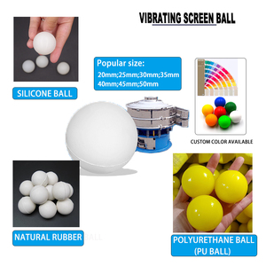 Bolas <span class=keywords><strong>de</strong></span> Goma Blancas <span class=keywords><strong>de</strong></span> 25 mm para Prevenir Obstrucciones en la Limpieza <span class=keywords><strong>de</strong></span> Tamices Vibratorios para Granos y <span class=keywords><strong>Semillas</strong></span> - Product Image 3