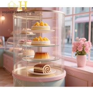<span class=keywords><strong>Vitrine</strong></span> à gâteaux glamour, présentoir de boulangerie efficace et mobilier de boulangerie spacieux, y compris un présentoir à pain - Product Image 6