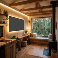 Frais de conception pour Cabane en bois préfabriquée en A-frame, Mini-maison, Villa triangulaire en bois pour la montagne, idéale pour les complexes hôteliers et le glamping