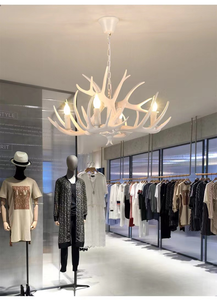 Креативная люстра в американском современном стиле, простая потолочная лампа, подвесная люстра для ресторана с рогами - Product Image 5