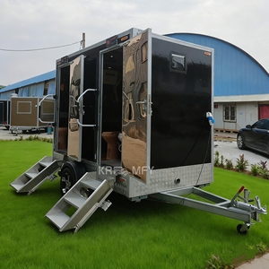 Toilettes portables à 2 stations pour événements Vip Luxury Public Mobile Double Door Potty Trailer Container Toilette pour l'extérieur - Product Image 1