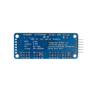 Module d'interface de pilote de servomoteur PWM 16 canaux 12 bits PCA9685 IIC MG90S SG90 MG995 pour Raspberry Pi - Product Image 3