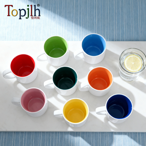 แก้วซับลิเมชั่น Topjlh ขนาด 450 มล. แบบซ้อนได้ สั่งซื้อจำนวนมาก พร้อมโลโก้แบบกำหนดเอง ดีไซน์สีภายใน สำหรับร้านค้าปลีกและผู้ค้าส่งข้ามพรมแดน - Product Image 2